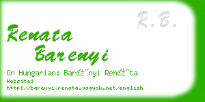 renata barenyi business card